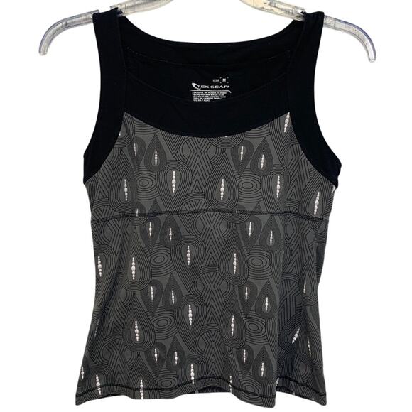 Tek Gear Womens Medium Sleeveless Teardrop Pattern Athletic Shelf Bra Tank Top - Picture 1 of 3